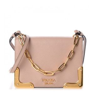 PRADA
Saffiano Bandolero Crossbody Bag Cammeo Nude